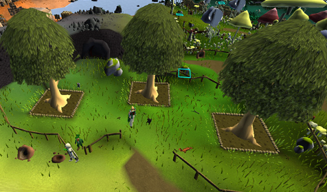 OSRS Ironwood Woodcutting setup showing the equipment and location used for efficient AFK experience.