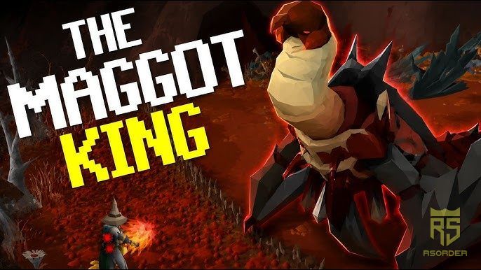 OSRS Maggot King boss arena, OSRS Twinflame Staff Maggot King gear, OSRS Maggot King melee phase neck extension, OSRS Maggot King loot drop