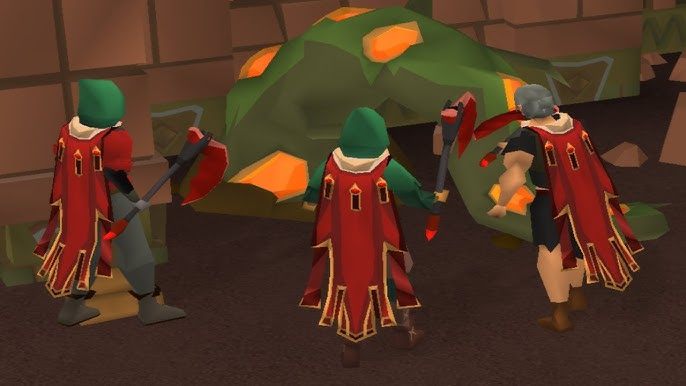 A player chopping infected roots in OSRS with a Dragon Axe and Log Basket, demonstrating a low-effort Woodcutting training method.