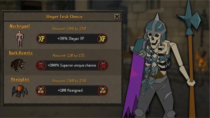 The new OSRS Mortimer Slayer Master introducing customizable Slayer modifiers, increased XP bonuses, superior monster boosts, and improved clue scroll rewards.